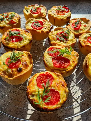 recipe for vegetarian, little quiches