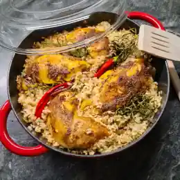 chicken and rice, seasoned with Winter Magic