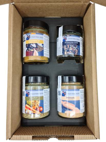 Geschenkbox "Die heiligen 4"