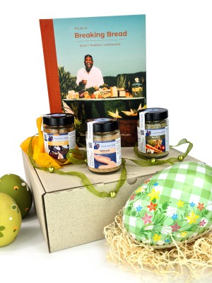 seasoning gift boxes with spices and sauces for Easter